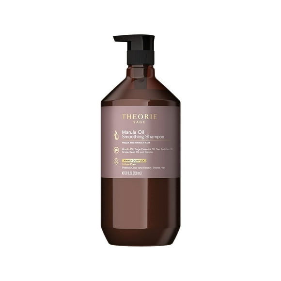 Theorie Marula Oil Smoothing Shampoo- Controls Frizz & Smooths Hair with Marula Oil, Sea Buckthorn Oil & Grape Seed Oil, Sulfate-Free, Gluten-Free, Suited to All Hair Types, 800 ML