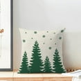 thumbnail image 3 of Christmas Pillow Covers 16x16 Inch Set of 2 White Sage Green Christmas Tree Snowflakes Decor Throw Pillows Winter Xmas Holiday Outdoor Cushion Cases for Couch Bed Decorations, 3 of 6