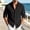 Black, variant on Men's Casual Button Down Shirts Long Sleeve Cotton Beach Wedding Shirt Summer Linen Shirt White XL