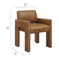 thumbnail image 4 of Daven Vegan Leather Dining Armchair in Canyon, 4 of 9