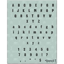 Stencil1 0.5" Industrial Font Letter Stencils