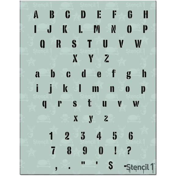 Stencil1 0.5" Industrial Font Letter Stencils