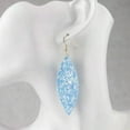 thumbnail image 2 of RSAMD Sequin Glitter Pu Leather Leaf Hook Earrings Women 2020 Spring Fashion Jewelry-Sky Blue, 2 of 3