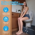 thumbnail image 3 of Yescom 15" Low Profile RV Toilet HDPE Gravity Flush with Bidet Sprayer Foot Pedal Standard 8" Dia. Floor Flange for Motorhome Travel Trailer Vans, 3 of 12