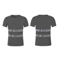 thumbnail image 4 of Men's Reflective T-Shirts for Daily Wear Quick-Drying Short Sleeve Construction Work Shirt with Color Block Design, 4 of 4