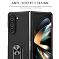 thumbnail image 6 of Allytech Galaxy Z Fold 5 Case with Front Screen Protector, With Ring Holder Stand Compatible with Car Mount Shockproof Rugged Hybrid PC Back Cover Case for Samsung Galaxy Z Fold5 5G - Black, 6 of 12