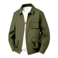 thumbnail image 1 of LIaqionyy Mens Jacket Casual Shirts Shacket Button down Jackets Outerwear Fall Winter Clothes with Pocket, 1 of 3
