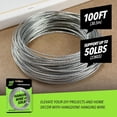 thumbnail image 2 of Picture Hanging Wire #5 50lbs 100-Feet, Flexible Steel Wire 16 Gauge for Hang Up Frame/Painting and Mirror, 2 of 3