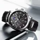 thumbnail image 2 of Relojes Para Hombre Lige Casual Analógico Reloj Impermeable Correa Negro Bisel Plateado Fondo Negro, 2 of 8