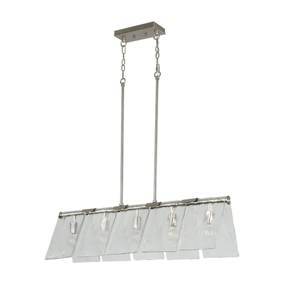 Golden Lighting 6072-Lp Serenity 5 Light 11" Wide Linear Pendant - Grey