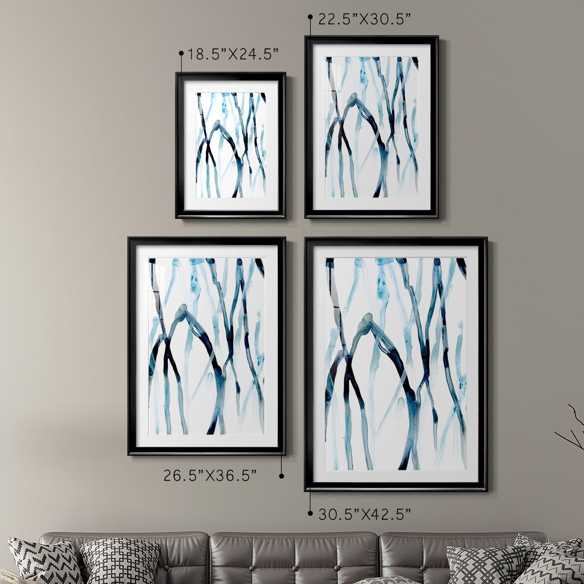 Wexford Home Runnel I Premium Framed Print, 30.5" x 42.5" - Ready to Hang, Black (Set of 2)