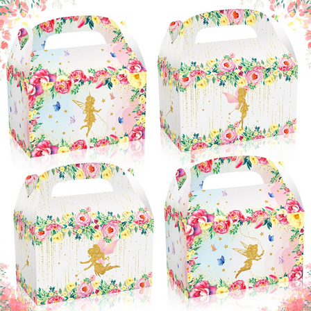 12 PCS Fairy Party Favor Boxes Fairy Party Supplies Fairy Birthday Party Decoration Fairy
