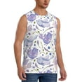 thumbnail image 2 of Fotbe Men's Lavender Flowers Print Men's Sleeveless Muscle Tank Tops Casual T-Shirts for Gym Workout Beach-X-Large, 2 of 8