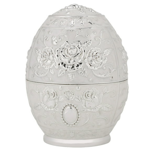 Soporte para Palillos de Dientes Nikou Aleación de Zinc y Metal Diseño de Flores Plateado