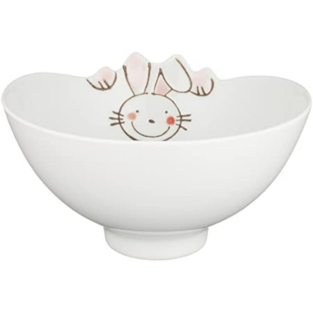 

Hasamiyaki Children s Tea Bowl Rice Bowl Rabbit Wave Bowl Diameter approx. 11.5cm Ceramic Microwave Dishwasher safe Made in Japan 40857