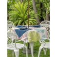 thumbnail image 3 of Outdoor Tablecloth with Umbrella Hole for Patio/Picnic/Party/Camping, Monstera Leaves Waterproof Table Cloth Round Cover Washable, Green Pink Tropical Summer Botanical Rustic (Dia 54"), 3 of 9