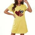 thumbnail image 5 of Sakmal Short Sleeve Mumu Nightgownss for Women Soft Plus Size Love Valentines Mumu Dress Heart Print Short Womens Nightgown M, 5 of 5