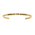 thumbnail image 1 of Intuitions Stainless Steel EMBRACE THE MOMENT Diamond Accent Cuff  Bangle Bracelet, 7", 1 of 1