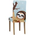 thumbnail image 4 of ABPHQTO Hipster Divertido Perezoso Colgando en el Árbol y Sosteniendo Caja de Regalo Funda Protectora para silla Juego de 6, 4 of 4