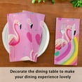 thumbnail image 6 of 1 Pack 20'' x20" Satin Table Napkins Dinner Napkins for wedding Party Decoration events Watermelon Hue Flamingos, 6 of 6