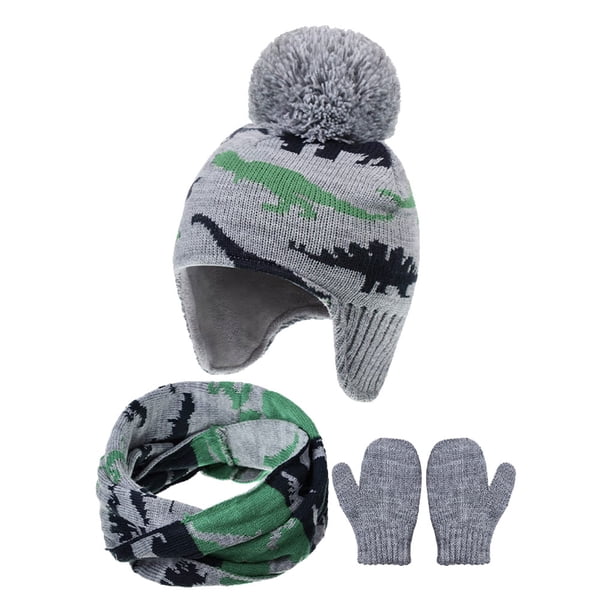 Minnieouse Gorro Bufanda Manoplas Conjunto Niños Gorros Piezas de invierno Azul agua caliente M 2-3 años Type2 NO2 Minnieouse AP009415-14B