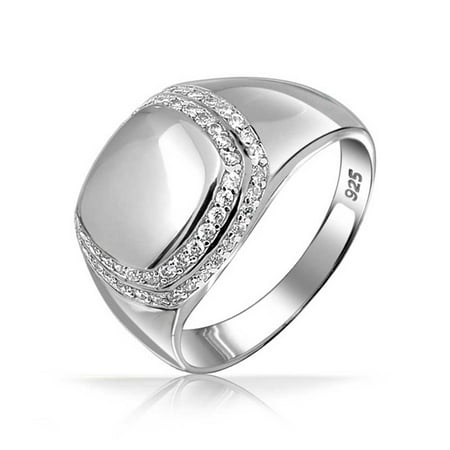 Bling Jewelry Mens 925 Sterling Silver Micropave Cubic 