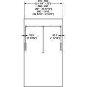 Hafele Pull Down Closet Rod, Heavy Duty 33 lbs Load Capacity (Chrome-Plated)