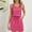 B31 Hot Pink plus size summer dresses Clearance Under $5, variant on Cagogo Women Spaghetti Strap Boho Swim Cover Up Sleeveless Hollow Out Bathing Suit Beach Dress Summer Swimwear Coverups