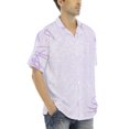 thumbnail image 3 of Camisas Tipo Para Hombre Camisas estampadas para hombre, camisas de playa con botones de manga corta para hombre (Pink, M), 3 of 7