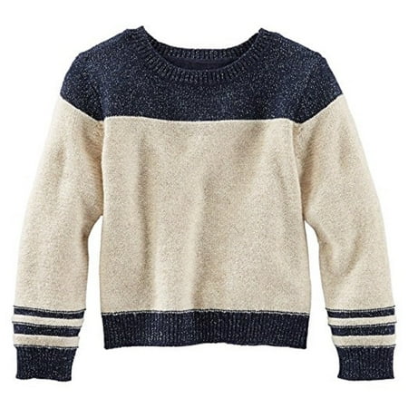 OshKosh B'gosh Little Girls' Sparkle Varsity Sweater, 5 Kids