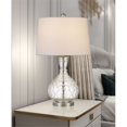 thumbnail image 2 of Cal Lighting Nador 1-Light Glass & Fabric Table Lamp in Clear/Silver, 2 of 3
