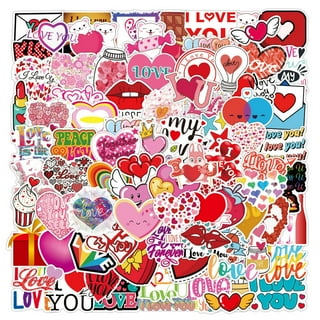  Love Stickers 50 Pcs Cute Valentine's Day Stickers Heart  Stickers for Friends Family, Gift Decoration Stickers Pack for Laptop,  Water Bottles, Scrapbook for Kids Adult : Electronics
