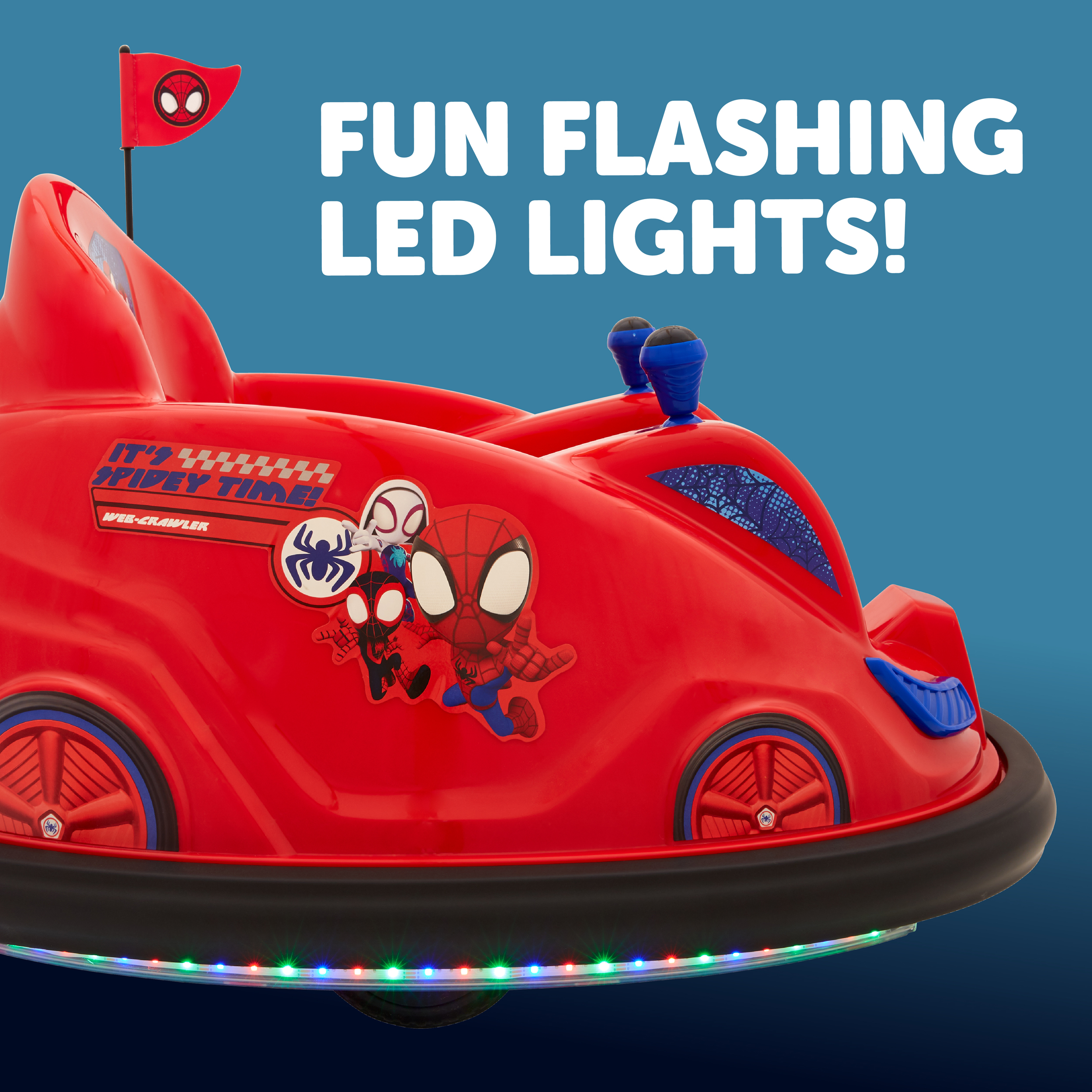 Spidey and His Amazing Friends, 6 Volts Bumper Car, Battery Powered Ride on, Fun LED Lights Includes, Charger, Ages 1.5- 4 Years, Unisex - image 5 of 14