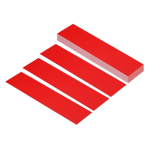 Uxcell 8"x2" Blank Name Plates, 12 Pack Custom Engraved Name Plate, Red, White