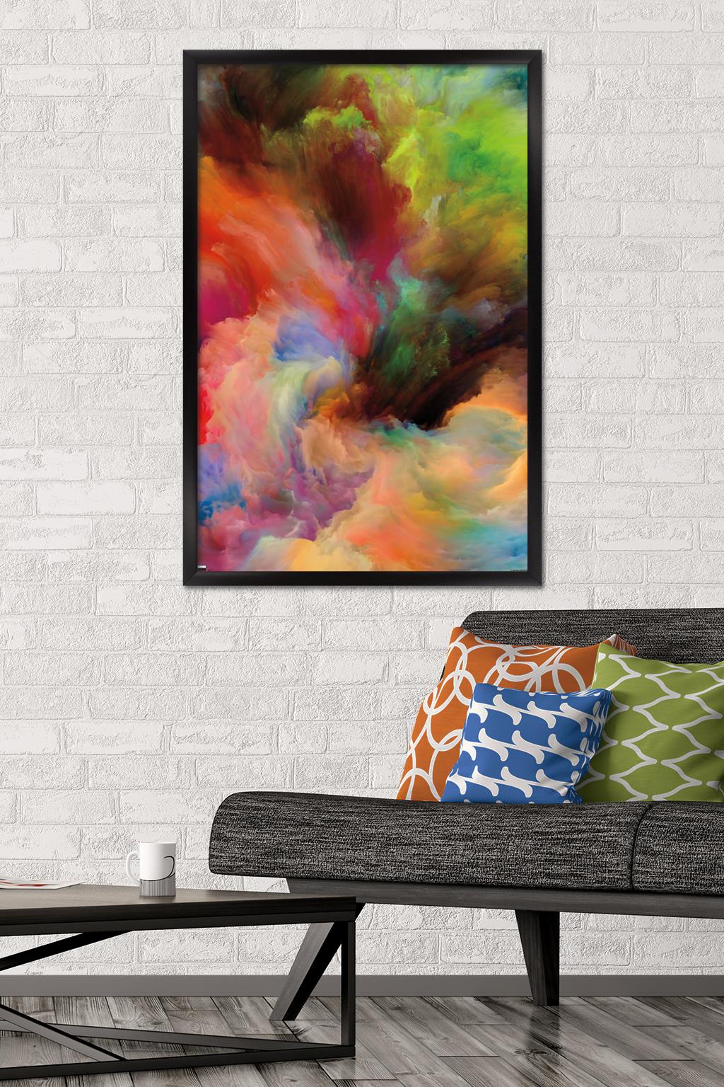 Paint Motion Imagination Wall Poster, 22.375" x 34" Framed