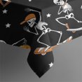 thumbnail image 5 of Black Halloween Dancing Skeletons Square Tablecloth,Waterproof Square Table Cover,Wipeable Spillproof Washable Table Cover for Home Kitchen Party Decor 42"X42"(107x107cm), 5 of 6