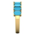thumbnail image 4 of 2.61 ctw Wedding Band for Women - 14K Yellow Gold Simulated Turquoise Stackable Eternity Ring, 4 of 6