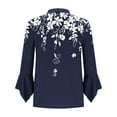 thumbnail image 6 of Ichuanyi3/4 Length Sleeve Womens Tops Summer Comfortable Blouses V-Neck T-Shirts Dressy Casual Tops, 6 of 7