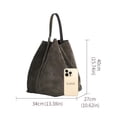 thumbnail image 4 of Genuine Cowhide Women Tote Bag, Soft Suede Shoulder Bag, Large Capacity Handbag for Work Travel, 4 of 4