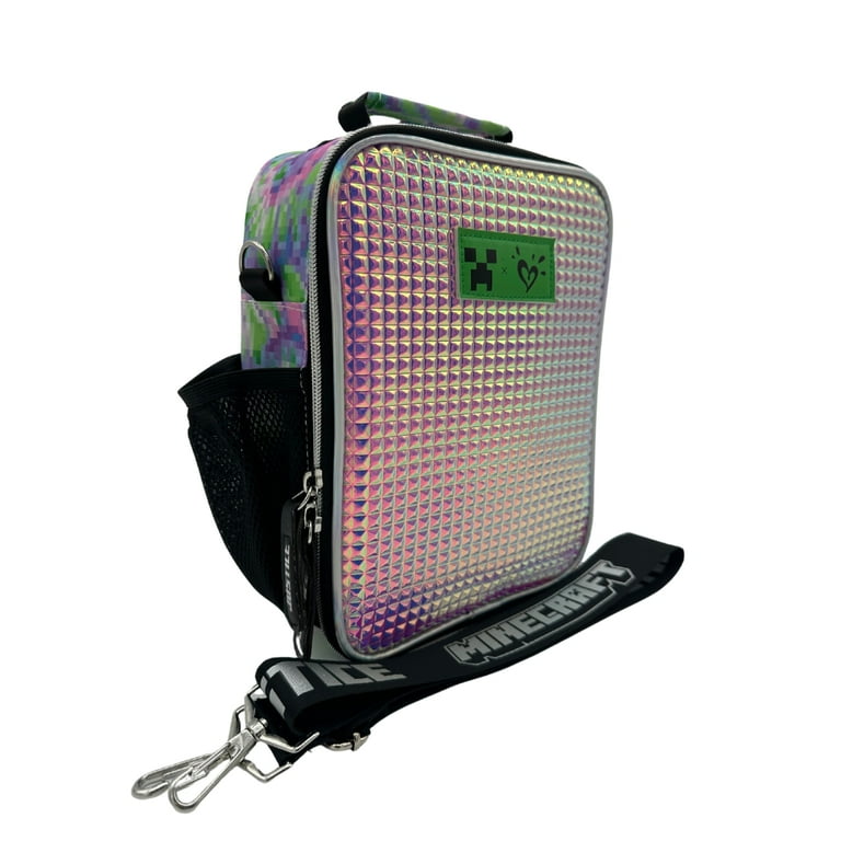 Minecraft Justice Tie Die Reusable Kids Insulated Lunch Bag with mesh water bottle pocket and handle Walmart
