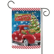 Toland Home Garden Holiday Delivery Winter Christmas Flag Double Sided 12x18 Inch