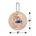 thumbnail image 6 of Give Everyday Beautiful Life Flowers Bird Round Luggage ID Tag Card Suitcase Carry-On, 6 of 8