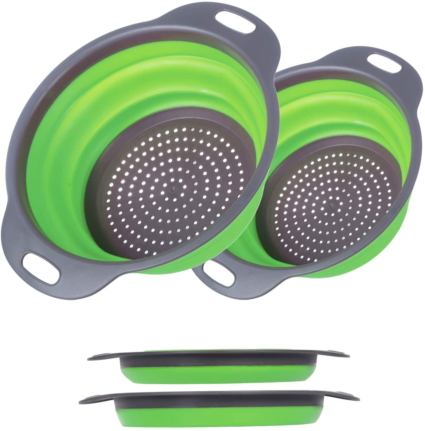 Collapsible Colander Strainer Basket with Handle Foldable Wash Basin