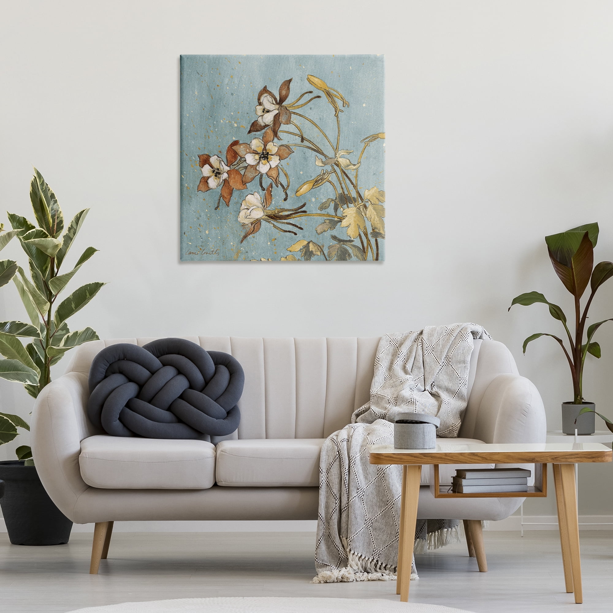 Stupell Industries Rustic Blooming Buds Botanical & Floral Painting Gallery Wrapped Canvas Art Print Wall Art, 30 x 30