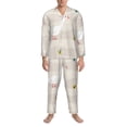 thumbnail image 3 of Naloa Funny Goose1 Men’s Pajamas Set - Long Sleeve Button Down Sleep Shirt and Pajama Bottoms Sleepwear Set-Large, 3 of 7