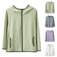 thumbnail image 6 of Xfvqtps Kids Light Jacket Cooling Sun Protection Hoodie Full Zip up Long Sleeve Summer Shirts UV for Outdoor Hiking Athletic Running Purple, 6 of 6