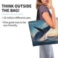 thumbnail image 2 of Disketp Dancing Whale Bolsa Tote Estampada para Mujer, Bolso de Hombro y de Mano para Compras y Viajes, 2 of 8