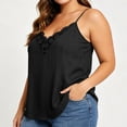 thumbnail image 6 of Perfectbot Women's Plus Size Lace Trim V-Neck Cami, Flowy Casual Spaghetti Strap Tank Top Sizes L-4X, 6 of 6