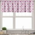 thumbnail image 3 of Ambesonne Cartoon Valance & Curtain, Checkered Pattern Owls Art, 55"x36", Purple and Pink, 3 of 6