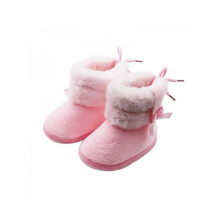

Winter Snow Booties Pram Baby Boy Girl Pom Boots Shoes Faux Fur Newborn